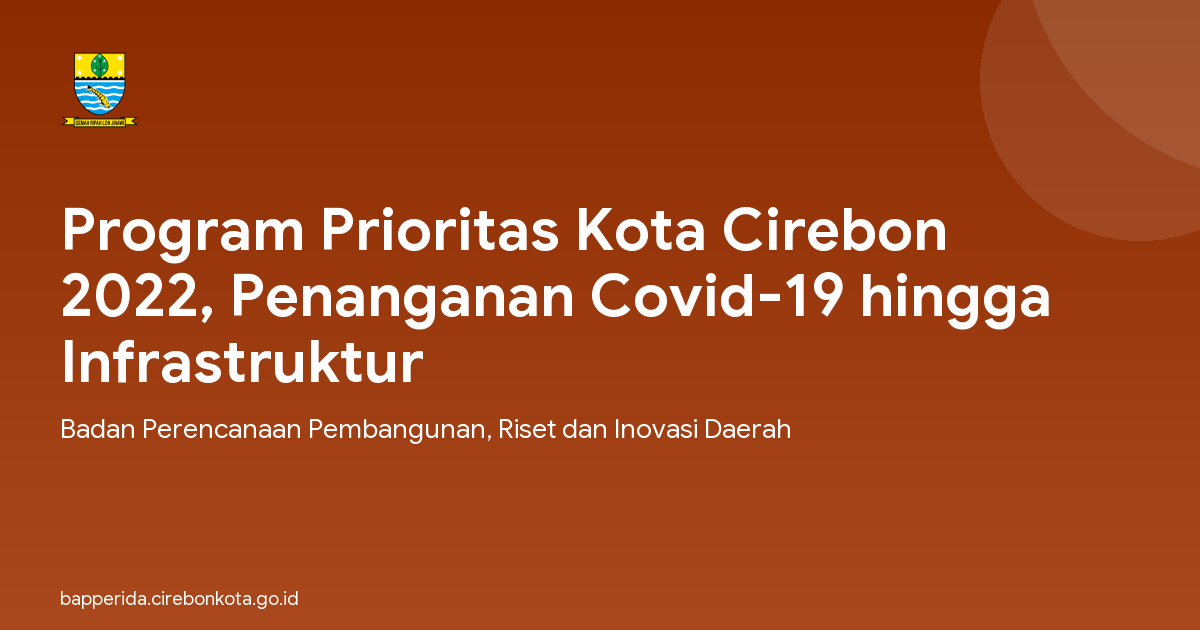 Program Prioritas Kota Cirebon 2022, Penanganan Covid-19 hingga Infrastruktur
