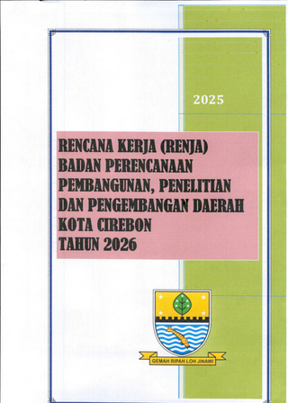 Bappelitbangda Kota Cirebon Terbitkan Dokumen Renja Tahun 2026
